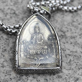 Retro Guanyin Bodhisattva Pendant Men's Necklace