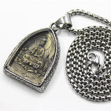 Retro Guanyin Bodhisattva Pendant Men's Necklace