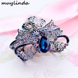 Crystal Bow Rhinestone Hair Claw Clips Retro Hair Jewelry