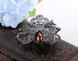 Crystal Bow Rhinestone Hair Claw Clips Retro Hair Jewelry