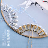 Retro Hair Sticks Pearl Row Hairpin Kimono Hair Accessories