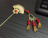 Retro Pearl Flower Hairpin Hair Pin Hanfu Cheongsam Xiuhe Clothing