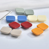 Retro Half Pill Resin Square Solid Patch Ear Nail Ring