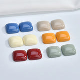 Retro Half Pill Resin Square Solid Patch Ear Nail Ring