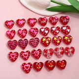 Hand-painted Red Glass Love Peach Heart DIY Phone Chain Necklace