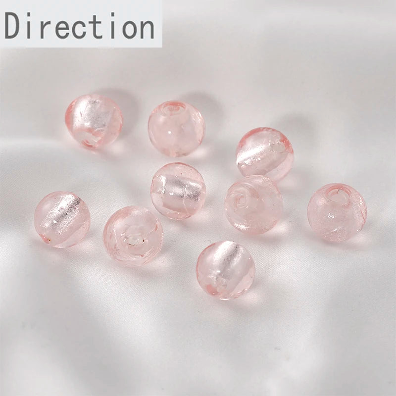 Retro Colored Glaze Round Beads Jewelry Making DIY Accessories