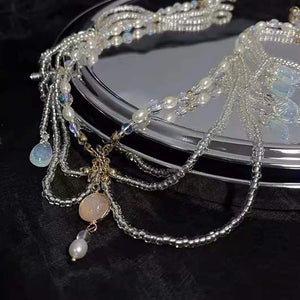 Retro Crystal Hairband Head Chain Bridal Jewelry