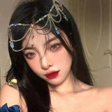 Retro Crystal Hairband Head Chain Bridal Jewelry