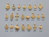 Retro Heart Rose Sun Cross Small Plane Square Queen Single Pendants