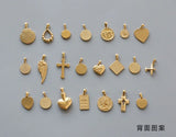 Retro Heart Rose Sun Cross Small Plane Square Queen Single Pendants
