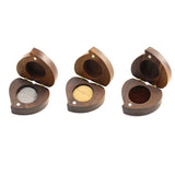 Retro Heart Shape Wood Jewelry Box Ins Style Wooden Ring Flannel