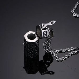 Retro Hexagon Wish Box Prayer Box Necklace Secret Stash Urn Jewelry