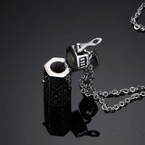 Retro Hexagon Wish Box Prayer Box Necklace Secret Stash Urn Jewelry