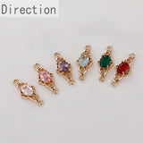 Retro Hollow Flower Double Crystal Pendant Jewelry Accessories