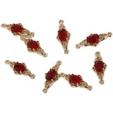 Retro Hollow Flower Double Crystal Pendant Jewelry Accessories
