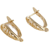 Retro Hollow Long Drop Earrings 18k Gold-clad Accessories