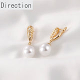 Retro Hollow Long Drop Earrings 18k Gold-clad Accessories
