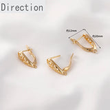 Retro Hollow Long Drop Earrings 18k Gold-clad Accessories