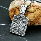 Retro Holy Warrior Religious Necklace Pendant Stainless Steel Cross Amulet