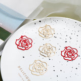 Hong Kong Style Red Rose Flower Pendant DIY Accessories