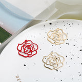 Hong Kong Style Red Rose Flower Pendant DIY Accessories