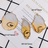 Retro Resin Eardrop Pendant Charms Necklace Accessories 2pcs
