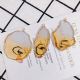 Retro Resin Eardrop Pendant Charms Necklace Accessories 2pcs