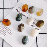 Retro Irregular Shape Semi-permeable Stone Pendant DIY Jewelry