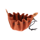Leather Drawstring Jewelry Bag for Travel Storage