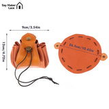 Leather Drawstring Jewelry Storage Pouch