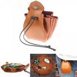 Leather Drawstring Jewelry Storage Pouch
