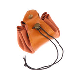 Leather Drawstring Jewelry Bag for Travel Storage