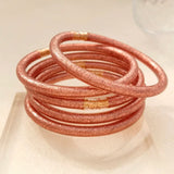 Glitter Silicone Bangle Bracelet for Women Party Wedding