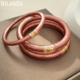 Glitter Silicone Bangle Bracelet for Women Party Wedding