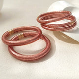 Glitter Silicone Bangle Bracelet for Women Party Wedding