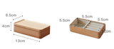 Retro Jewelry Box Wood Clamshell Storage Hand Decoration