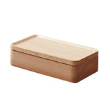 Retro Jewelry Box Wood Clamshell Storage Hand Decoration