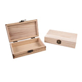 Wooden Retro Jewelry Box with Lid, Multifunction Hinged Craft Gift Box
