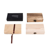 Wooden Retro Jewelry Box with Lid, Multifunction Hinged Craft Gift Box