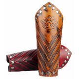 Retro King Crown Leather Bracer Wide Bracelet Wristband Arm Protector Gauntlet