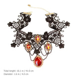 Retro Lace Choker Necklace for Party Prop