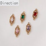 Retro Lace Hollow Crystal Zircon Double Hanging Jewelry Materials
