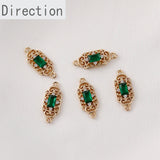 Retro Lace Hollow Crystal Zircon Double Hanging Jewelry Materials