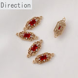 Retro Lace Hollow Crystal Zircon Double Hanging Jewelry Materials