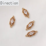 Retro Lace Hollow Crystal Zircon Double Hanging Jewelry Materials