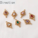 Retro Lace Horse Eye Crystal Zircon Double Hanging Earrings