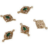 Retro Lace Horse Eye Crystal Zircon Double Hanging Earrings