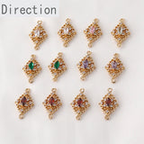Retro Lace Horse Eye Crystal Zircon Double Hanging Earrings