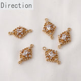 Retro Lace Horse Eye Crystal Zircon Double Hanging Earrings