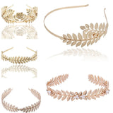 Silver Plated Retro Leaf Hair Band for Women Girls